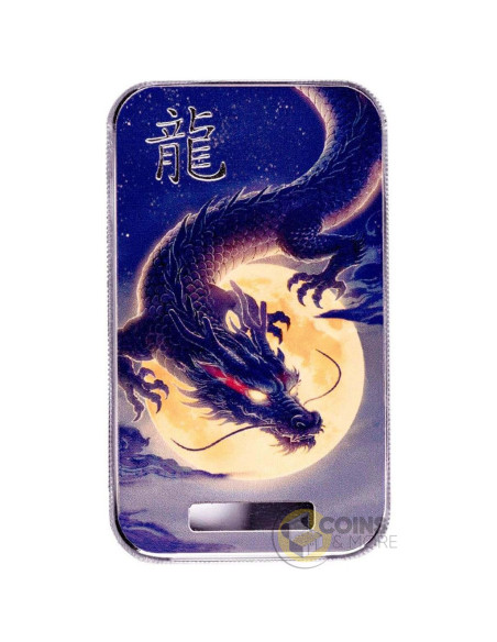 YEQIONG NIGHT SKY Dragon 1 Oz Silver Bar 2026 - Coins & More - Argento