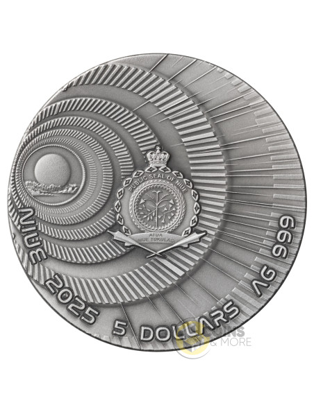 LUNARPUNK The Punk Universe 2 Oz Silver UV Fluorescent Coin 5$ Niue 2025 - Coins & More - Niue