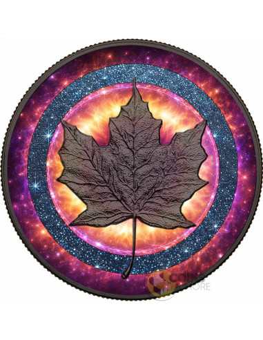 CELESTIAL MAPLE AURA RING Maple Leaf 1 Oz Silver Coin 5$ Canada 2026 - Coins & More - Canada