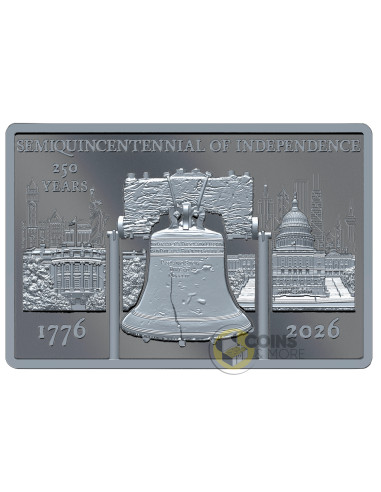 THE SEMIQUINCENTENNIAL OF U.S INDEPENDENCE 2 Oz Silver Coin 5$ Liberia 2026 - Coins & More - Liberia