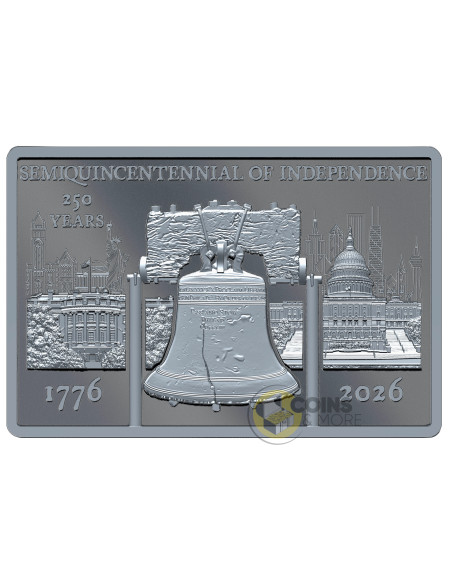 THE SEMIQUINCENTENNIAL OF U.S INDEPENDENCE 2 Oz Silver Coin 5$ Liberia 2026 - Coins & More - Liberia