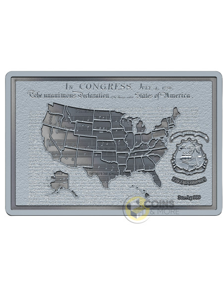 THE SEMIQUINCENTENNIAL OF U.S INDEPENDENCE 2 Oz Silver Coin 5$ Liberia 2026 - Coins & More - Liberia
