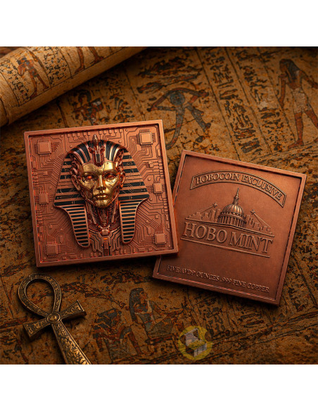TUTANKHAMUN Future in the Past 5 Oz Copper Bar 2026 - Coins & More - Coming Soon