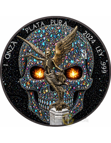 DIAMOND LIBERTAD SKULL 1 Oz Silver Coin Mexico 2024 - Coins & More - Mexico
