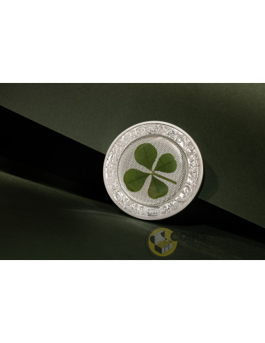 OUNCE OF LUCK Four Leaf Clover 1 Oz Silver Coin 5$ Cook Islands 2026 - Coins & More - Palau