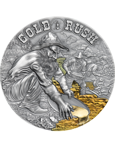 GOLD RUSH Earth Treasures Silver Coin 2000 Francs Cameroon 2021 - Coins & More - Historia