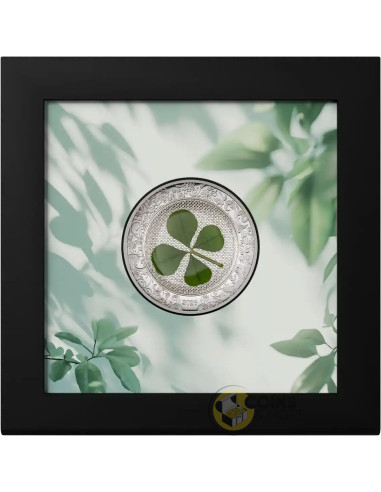 OUNCE OF LUCK Four Leaf Clover 1 Oz Silver Coin 5$ Cook Islands 2026 - Coins & More - Palau