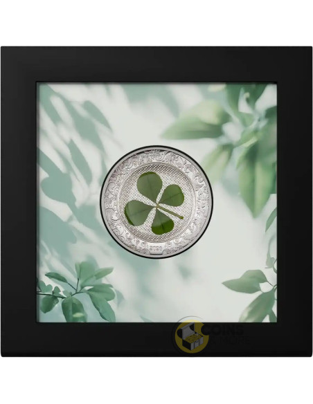 OUNCE OF LUCK Four Leaf Clover 1 Oz Silver Coin 5$ Cook Islands 2026 - Coins & More - Palau