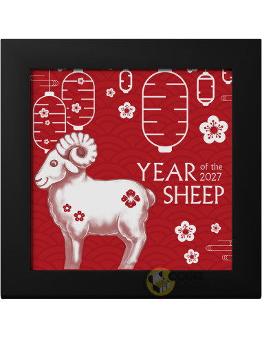 FLUFFY SHEEP Lunar Year 1 Oz Silver Coin 1000 Togorog Mongolia 2027 - Coins & More - Próximamente