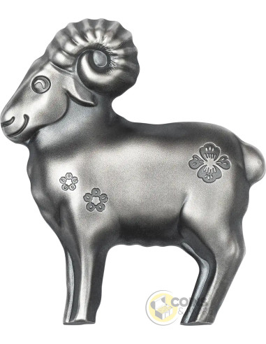 FLUFFY SHEEP Lunar Year 1 Oz Silver Coin 1000 Togorog Mongolia 2027 - Coins & More - Próximamente