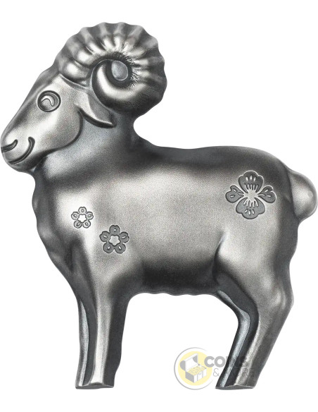 FLUFFY SHEEP Lunar Year 1 Oz Silver Coin 1000 Togorog Mongolia 2027 - Coins & More - Próximamente