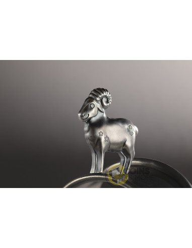 FLUFFY SHEEP Lunar Year 1 Oz Silver Coin 1000 Togorog Mongolia 2027 - Coins & More - Próximamente