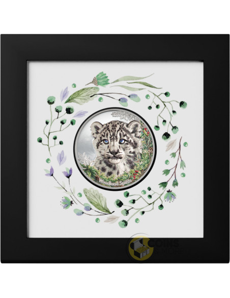 SNOW LEOPARD Woodland Spirit 1 Oz Silver Coin 500 Togorog Mongolia 2026 - Coins & More - Mongolie