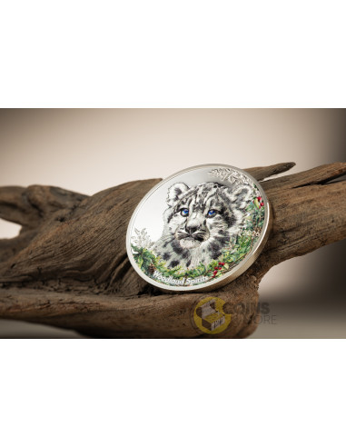 SNOW LEOPARD Woodland Spirit 1 Oz Silver Coin 500 Togorog Mongolia 2026 - Coins & More - Mongolie