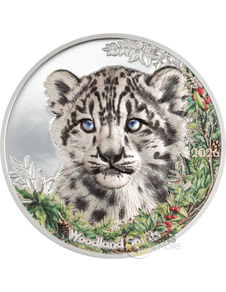 SNOW LEOPARD Woodland Spirit 1 Oz Silver Coin 500 Togorog Mongolia 2026 - Coins & More - Mongolie