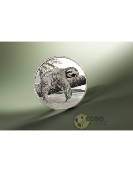 SLOTH Seven Deadly Sins 1 Oz Silver Coin 5$ Cook Islands 2026 - Coins & More - Coming Soon