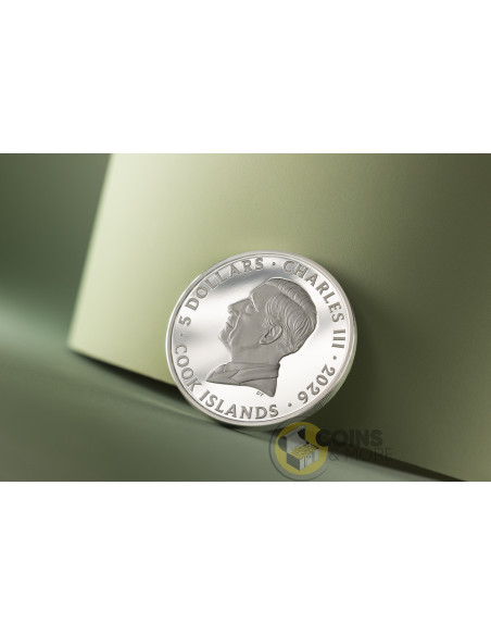SLOTH Seven Deadly Sins 1 Oz Silver Coin 5$ Cook Islands 2026 - Coins & More - Coming Soon