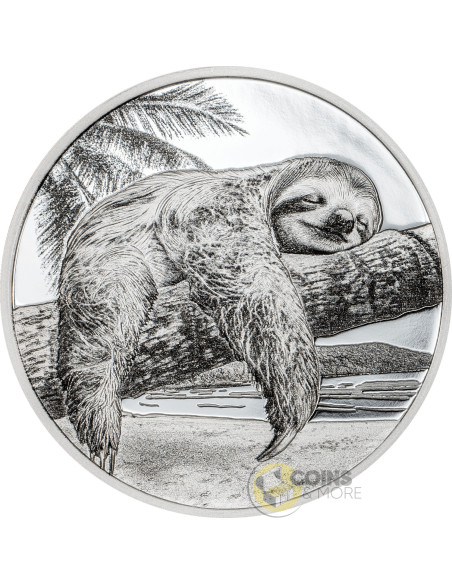 SLOTH Seven Deadly Sins 1 Oz Silver Coin 5$ Cook Islands 2026 - Coins & More - Coming Soon