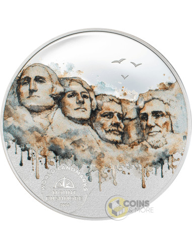 MOUNT RUSHMORE World Landmarks 1/2 Oz Silver Coin 2$ Cook Islands 2026 - Coins & More - Coming Soon