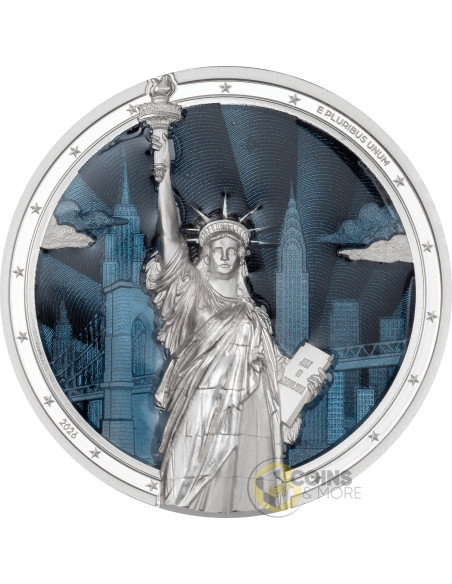 STATUE OF LIBERTY Timeless Icons 2 Oz Silver Coin 10$ Cook Islands 2026 - Coins & More - À Venir