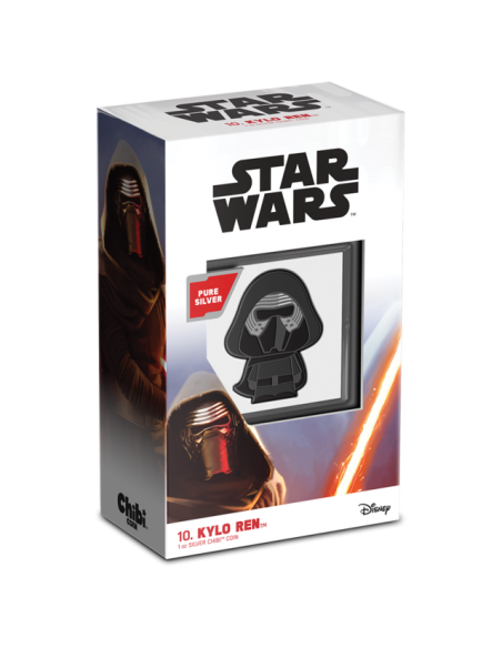 KYLO REN Star Wars Chibi 1 Oz Silver Coin 2$ Dollars Niue 2021