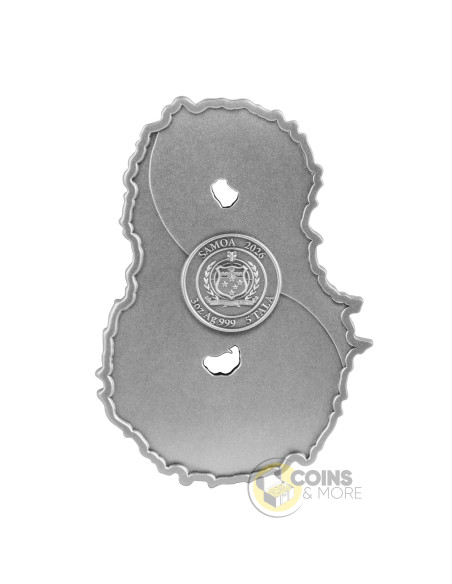 FIGURE EIGHT DRAGONS & HORSE 3 Oz Silver Coin 5 Tala Samoa 2026 - Coins & More - À Venir