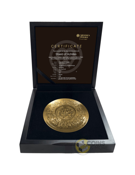 SHIELD OF ACHILLES 4 Oz Silver Coin 3000 Francs Cameroon 2026 - Coins & More - Coming Soon