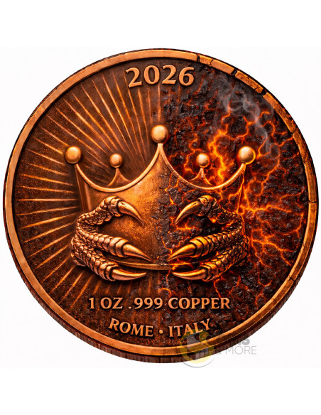DRAGON Virtues 1 Oz Copper Medal 2026 - Coins & More - Coming Soon