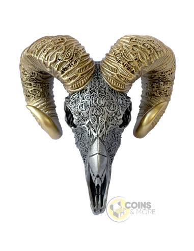 THE SOVEREIGN Carved Skull 2 Oz Silver Coin 2000 Francs Cameroon 2026 - Coins & More - Coming Soon