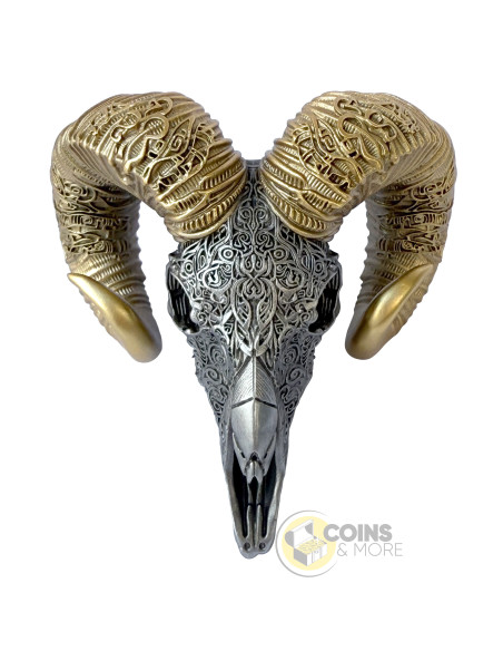 THE SOVEREIGN Carved Skull 2 Oz Silver Coin 2000 Francs Cameroon 2026 - Coins & More - Coming Soon