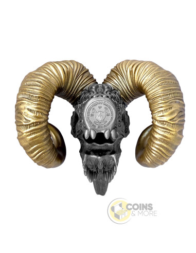 THE SOVEREIGN Carved Skull 2 Oz Silver Coin 2000 Francs Cameroon 2026 - Coins & More - Coming Soon