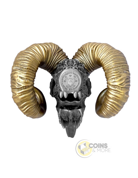 THE SOVEREIGN Carved Skull 2 Oz Silver Coin 2000 Francs Cameroon 2026 - Coins & More - Coming Soon