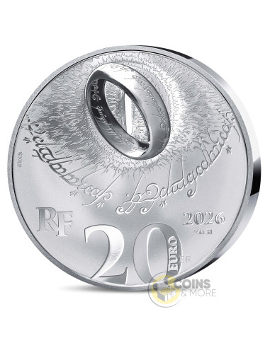 LE SEIGNEUR DES ANNEAUX High Relief 1 Oz Silver Coin 20 Euros France 2026 - Coins & More - France