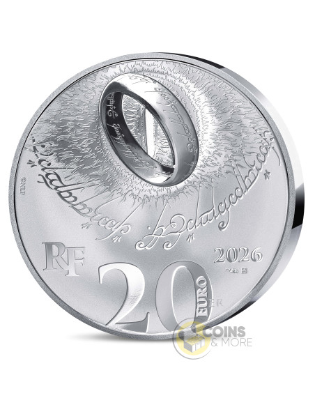 LORD OF THE RINGS High Relief 1 Oz Silver Coin 20 Euros France 2026 - Coins & More - Francia