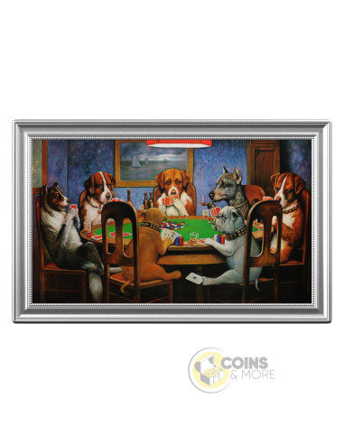 DOGS PLAYING POKER 1 Oz Silver Coin 1$ Niue 2025 - Coins & More - Niue