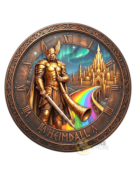 HEIMDALLS WATCH Norse Gods 10 Oz Colorized Copper Medal - Coins & More - Coming Soon