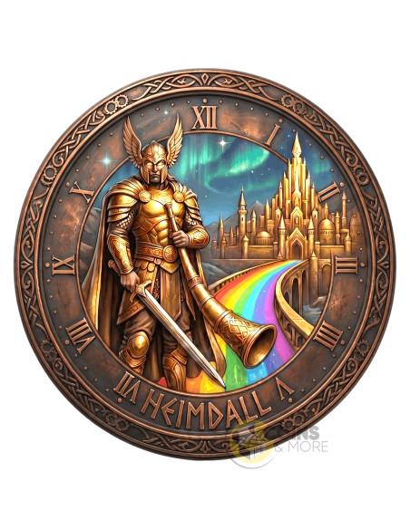 HEIMDALLS WATCH Norse Gods 5 Oz Colorized Copper Medal - Coins & More - Coming Soon