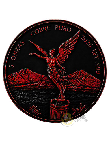 LIBERTAD EN ROJO 5 Oz Colorized Copper Medal - Coins & More - Coming Soon