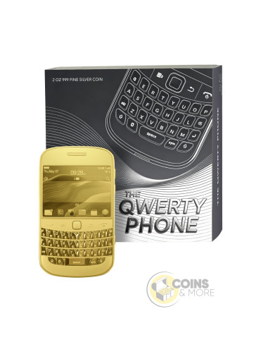 THE QWERTY PHONE Gold Gilded 2 Oz Silver Coin 5 Tala Samoa 2026 - Coins & More - Coming Soon