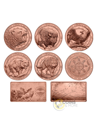 NATIVE AMERICAN BIG FIVE 6 x 5 oz Copper Coin Set Sioux Nation 2026 - Coins & More - À Venir