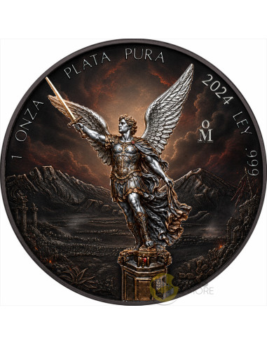 SAINT MICHAEL AND DRAGON’S HOARD 1 Kg Copper & 1 Oz Silver Libertad Mexico 2024 - Coins & More - Próximamente