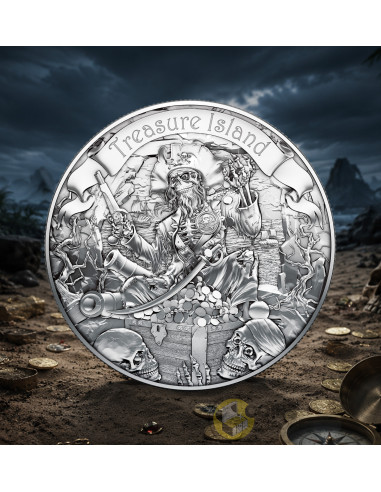TREASURE ISLAND Bullion 1 Oz Silver Coin 2$ Niue 2026 - Coins & More - Coming Soon