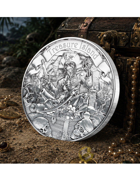 TREASURE ISLAND Bullion 1 Oz Silver Coin 2$ Niue 2026 - Coins & More - Coming Soon