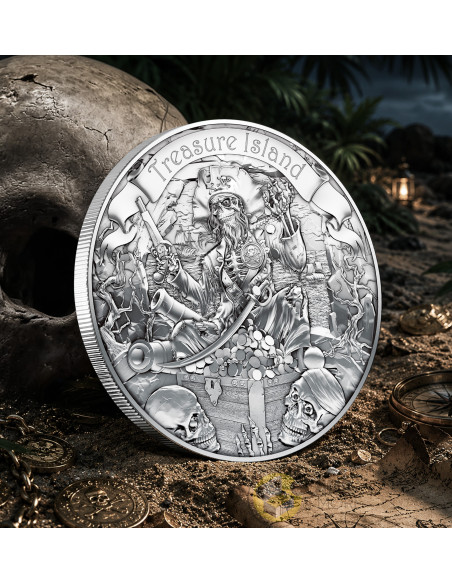 TREASURE ISLAND Bullion 1 Oz Silver Coin 2$ Niue 2026 - Coins & More - Coming Soon