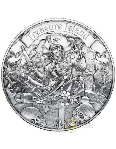 TREASURE ISLAND Bullion 1 Oz Silver Coin 2$ Niue 2026 - Coins & More - Coming Soon