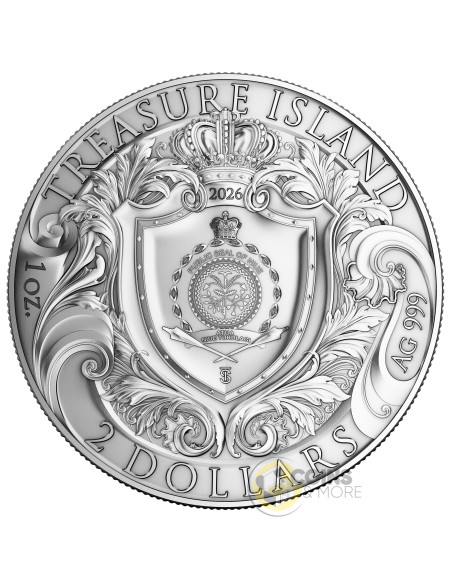TREASURE ISLAND Bullion 1 Oz Silver Coin 2$ Niue 2026 - Coins & More - Coming Soon