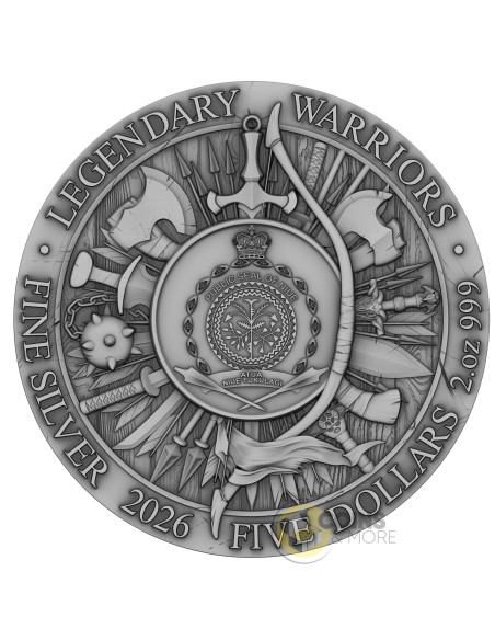 ARMINIUS Legendary Warriors 2 Oz Silver Coin 5$ Niue 2026 - Coins & More - Niue