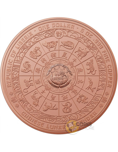 YEAR OF THE GOAT 5 Oz Colorized Copper Medal - Coins & More - À Venir