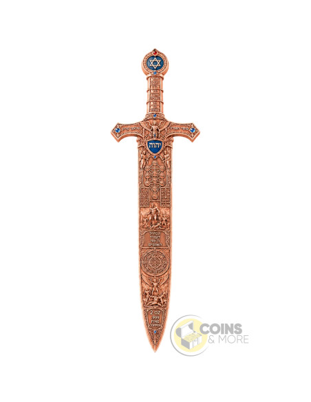THE SWORD OF GOLIATH 2 Oz Copper Medal 2026 - Coins & More - À Venir
