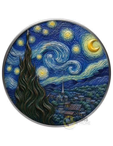 THE STARRY NIGHT By Vincent Van Gogh Masterworks in Silver 1/2 Oz Silver Coin 1$ Republic of Sog 2026 - Coins & More - Próxim...